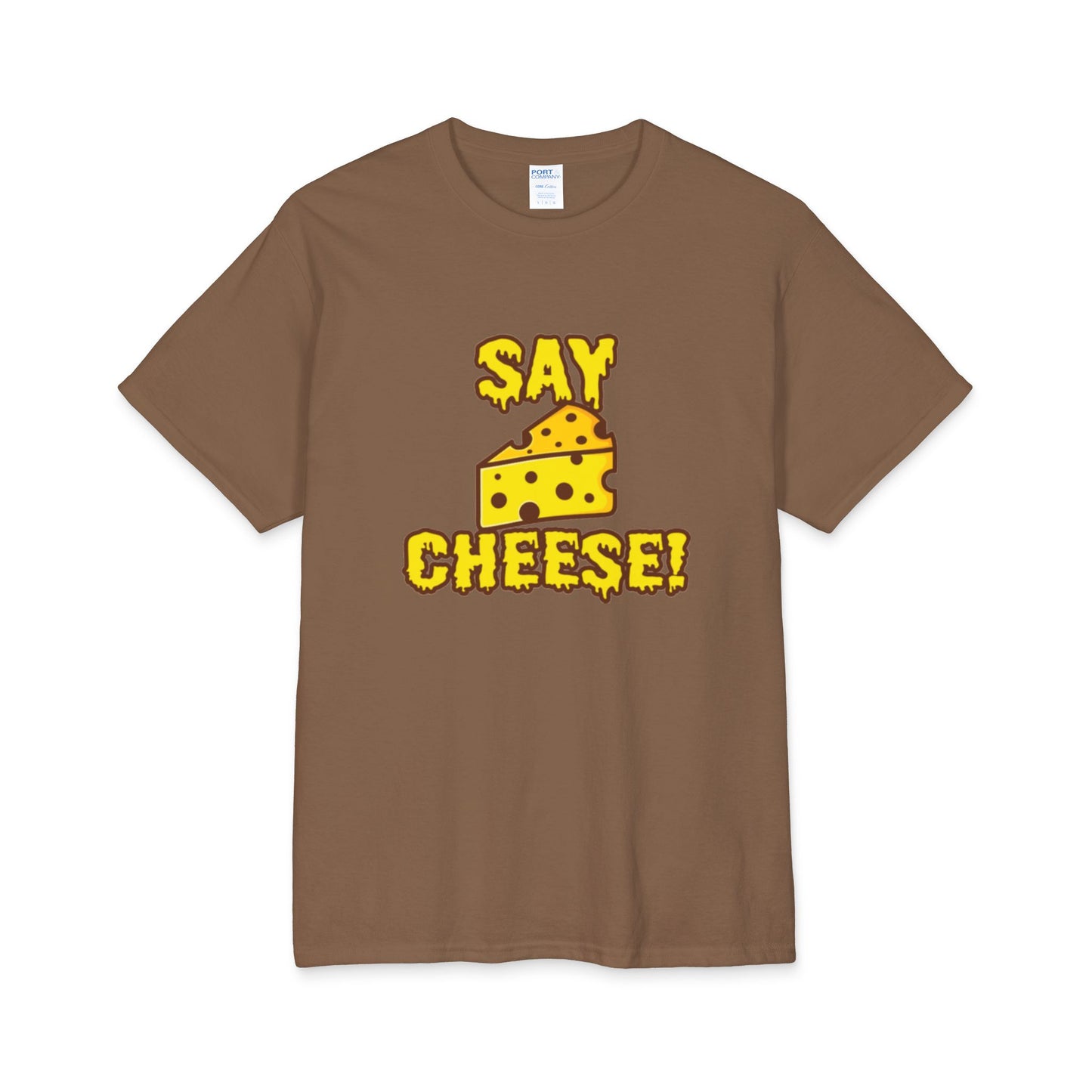 Say Cheese! cartoon cheese graphic Tee | Funny food pun t-shirt