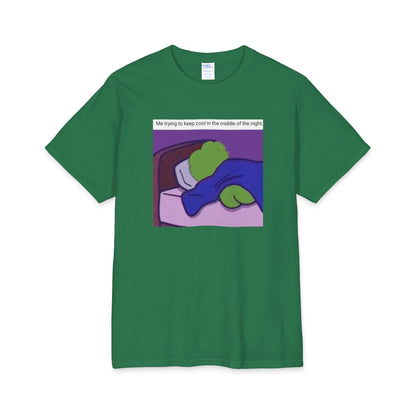 Keep Cool in Bed | Pepe Meme Sleeping Illustration