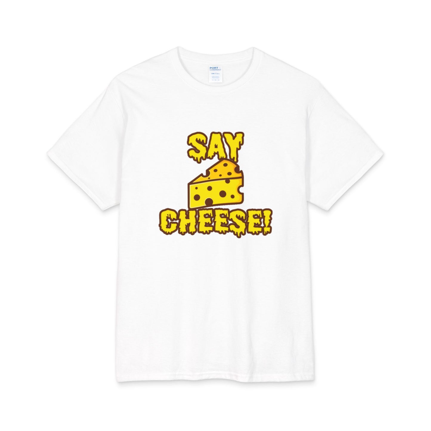 Say Cheese! cartoon cheese graphic Tee | Funny food pun t-shirt
