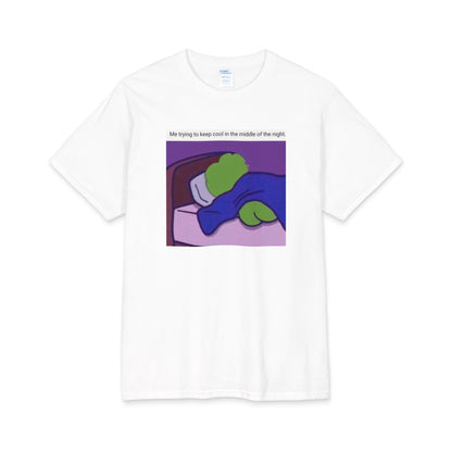 Keep Cool in Bed | Pepe Meme Sleeping Illustration