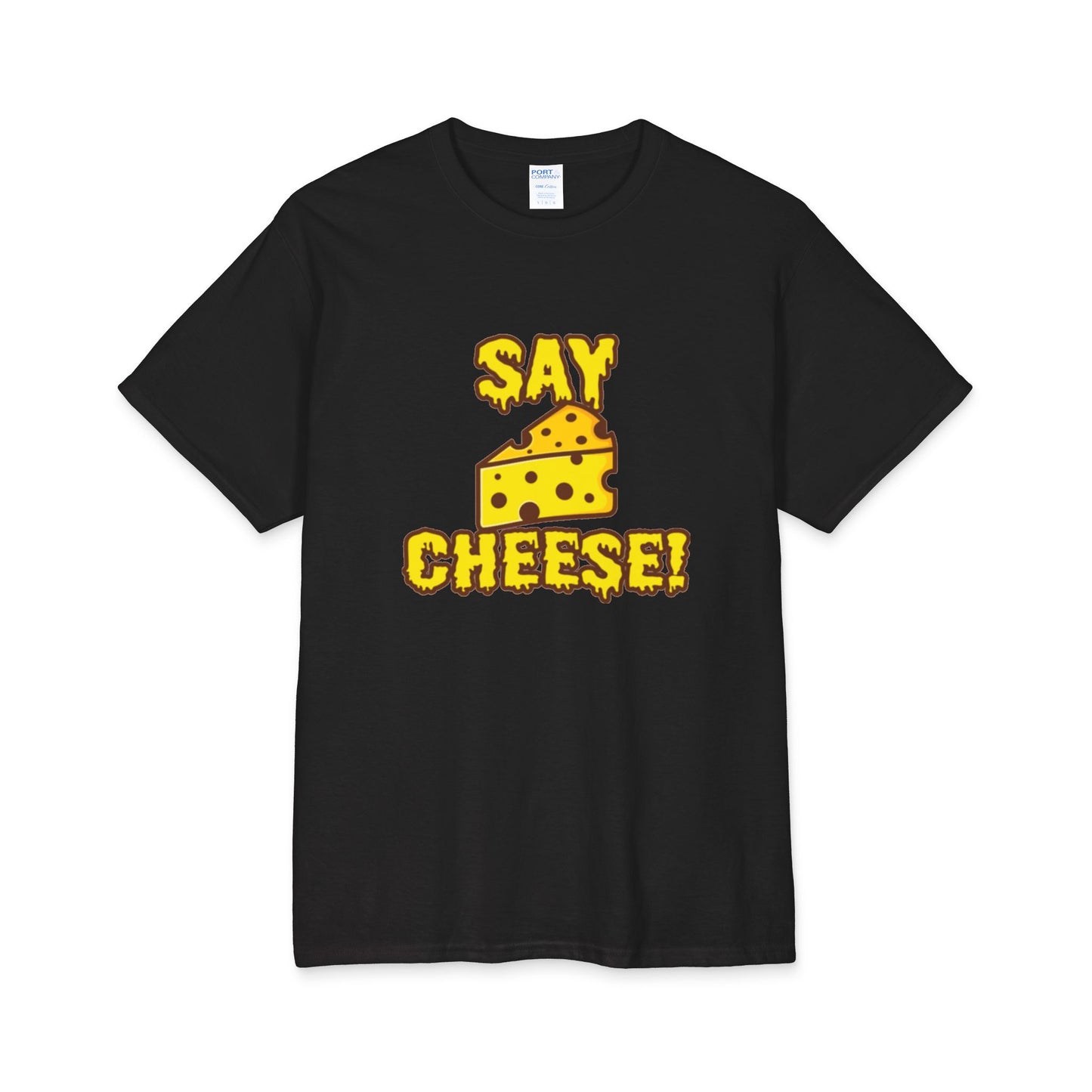 Say Cheese! cartoon cheese graphic Tee | Funny food pun t-shirt